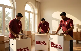 crew packing boxes