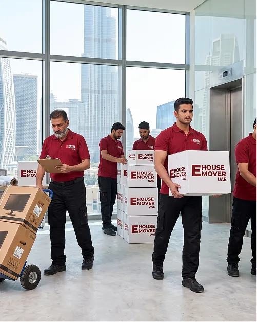 E House Mover UAE team moving boxex 2